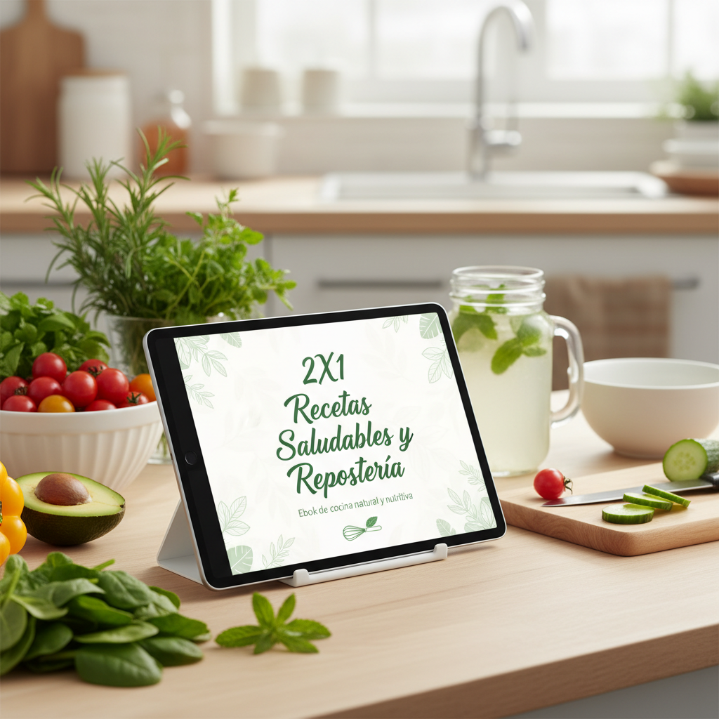 Mockup 2X1 Recetas Saludables y Repostería